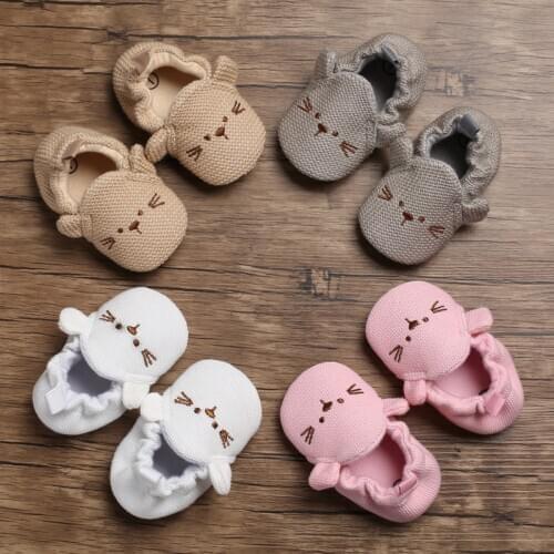 Wool Woven Toddler Prewalker Shoes Newborn Baby Moccasins Baby Girl Boy Shoes Soft Soled Non-slip Outsole Baby First Walkers