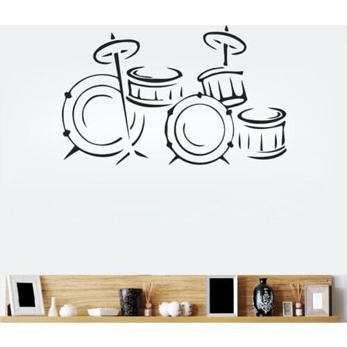 Music Musical Instrument Drum Wall Sticker New Design Home Decor Vinyl Art Murals Living Room Bedroom Wall Decals Wallpaper