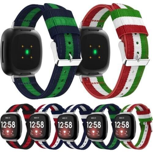 Nylon Strap for fitbit Versa3 band Smart watch nylon bracelet Watchband Sport Bracelet for Fitbit Sense band Accessories