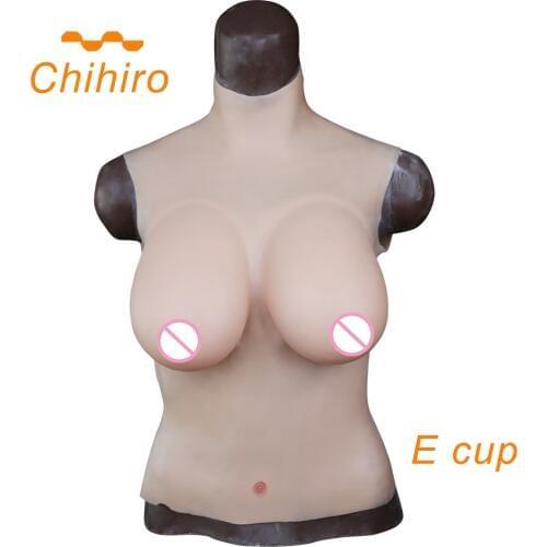 E cup half body Silicone breast forms for crossdresser Artificial Boobs Enhancer shemale Trandsgender tit Realistic fake meme