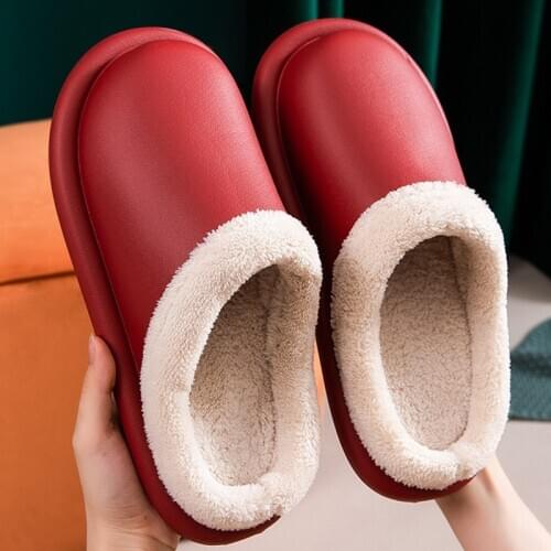 Women Winter slippers Retro Female shoes EVA waterproof platform house slippers Indoor Soft Unisex fluffy slippers high quality