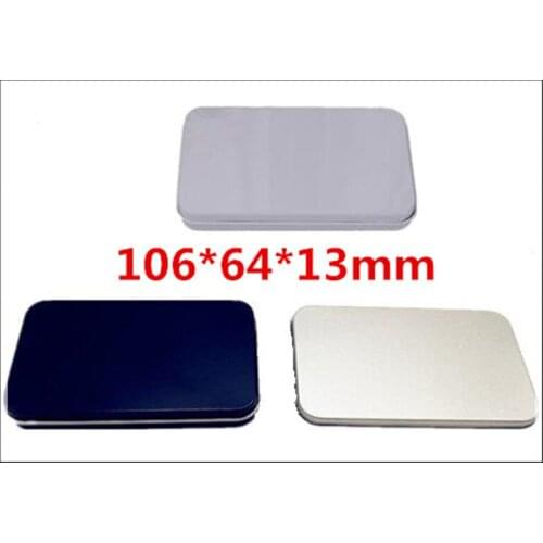 106X64X13mm ultra-thin tinplate box rectangular flat frosted iron box business card card hardware finishing storage box