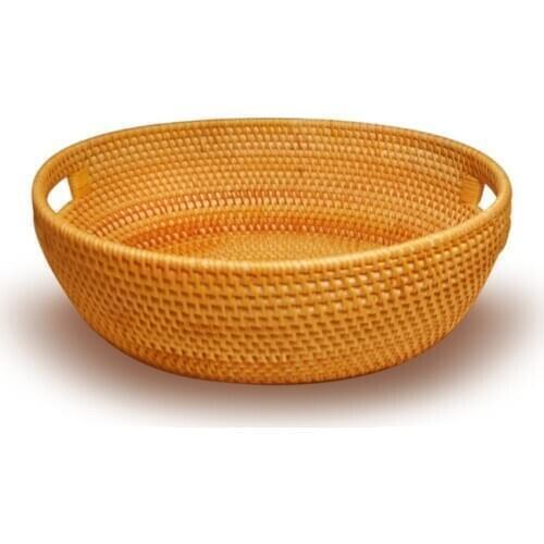 Vietnam rattan storage basket home fruit plate living room snacks debris candy basket creative desktop coffee table storage box