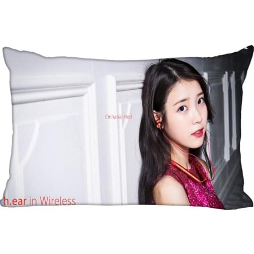 High Quality Custom IU Lee Ji Eun Pillowcase 45x35cm(One Side) Rectangle Zipper Print Throw Pillowcase Cover