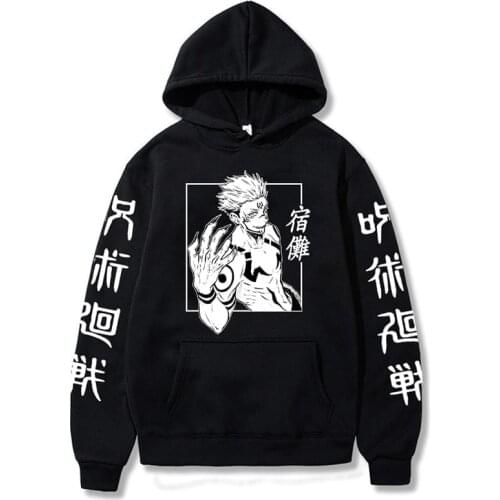 Japanese Anime Funny Sukuna Hoodies Japan Style Jujutsu Kaisen Sweatshirts Streetwear for Women/men Harajuku Tops