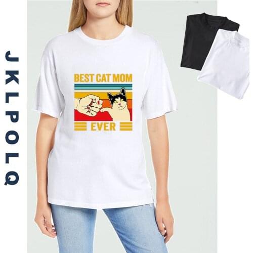JKLPOLQ Funny Cat Lover Bump Fit Womens T Shirt Cotton Top Vintage Tee Mothers Day Gifts Summer Casual Tshirt