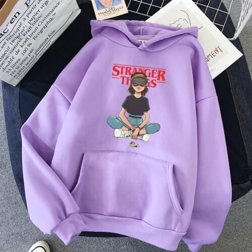 90s Stranger Things Season 3 Hoodie Women Funny Cartoon Harajuku Stranger Thing Sweatshirt Fashion Female Kawaii Ulzzang Hood