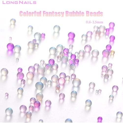 0.6-1.8mm/mix Fantasy Bubble Beads Mermaid 13Colorful 10ml Artwork Craft Filling Mirco Aurora Gem Tiny Nail Filler Beads 3D108P