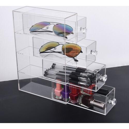 1 pcs Acrylic 1/2/3/4 layer pen holder Stationery storage box Glasses display stand