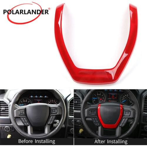 Steering Wheel Decoration Cover Frame Trim 5 Colors For 2015 2016 2017 Ford F150 F250 F350 Super Duty Car Accessories 1 PC