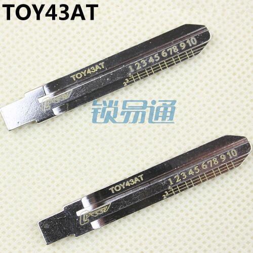 10PCS/LOT TOY43AT Key Blade For Toyota Camry Reitz Engraved Line Key For Lishi 2 in 1 Key Blade for the shearing