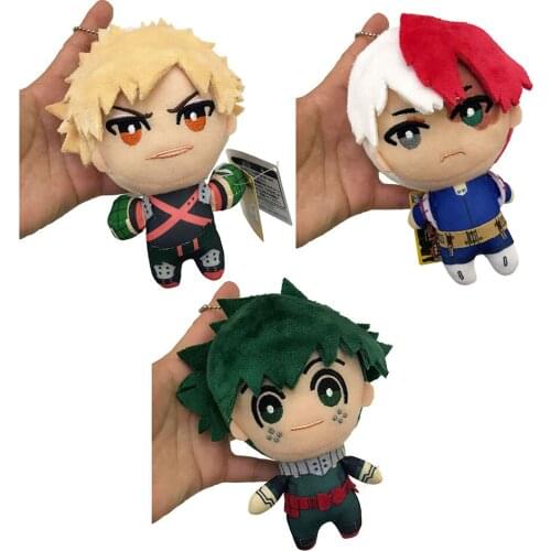 12PCS My Hero Academia Bakugou Katsuki Todoroki Shoto Midoriya Izuku 13CM Plush Doll Toys