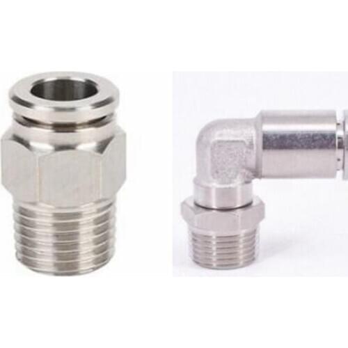 20 PCS each straight and Elbow NPT 1/2" Male to 12mm Push SS304