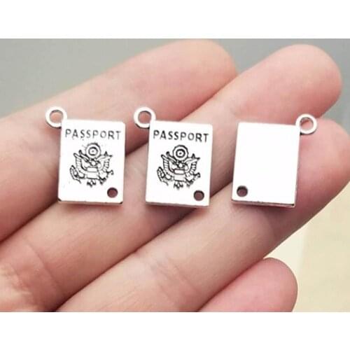 20pcs/lot--18x14mm, Antique silver plated passport charms,DIY supplies,Jewelry accessories
