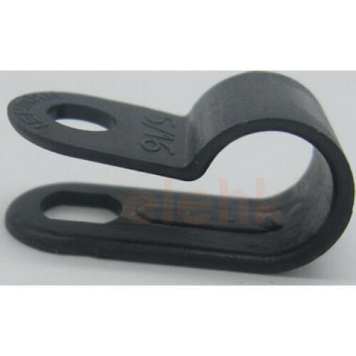 20pcs CC-1 white nylon R-type cable clamp fastener plastic wire cord clip fixer