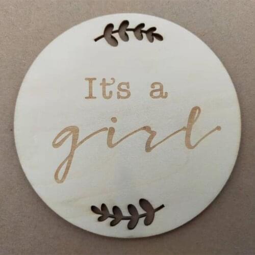 20pcs Its a Girl Newborn Baby Milestone Card Handmade Decorations For Gender Reveal Party