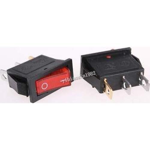 20x AC 250V 15A Red Light ON/OFF 2 Position SPST Snap in Boat Rocker Switch 3 Pin