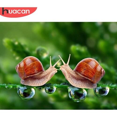 HUACAN 5d Diy Diamond Painting Snails Cross Stitch Diamond Art Diamond Embroidery Mosaic Animal Drop Wall Decor