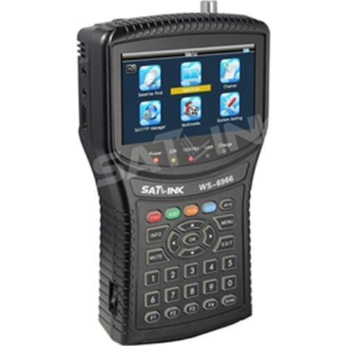 100% Original SATLINK WS-6966 DVB-S/S2 HD Spectrum analyzer Satellite Signal Meter Finder Support DISEQC 1.0,1.1,1.2