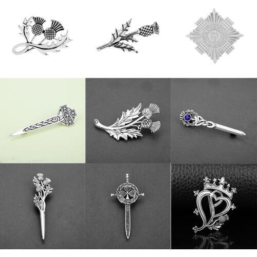 Antique Scotland Thistle Brooch National Flower Pin TV Outlanders Lapel Pins Brooches Accessories Jewelry