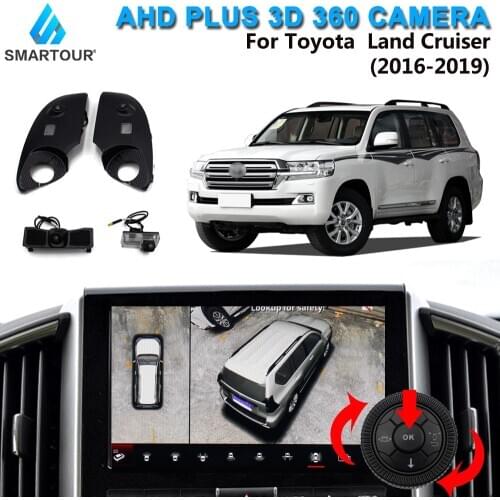 3D Car Camera Around View 360 Birds-Eye View Panoramic 4 Side-View Mirror Camera 1080P DVR System For Toyota Prado Land Cruiser