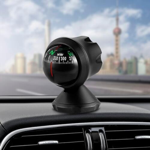 Car Ornaments Plastic Navigation Compass Ball Automobile Vehicle Interior Decor Outdoor Direction Guidance Tool Adhesive Compass