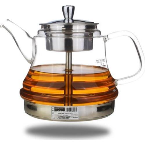 Free shipping Induction cooker special pot boil tea dedicated cooker glass pot stainless steel liner kettle Steam tea pot