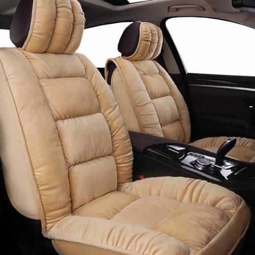Winter Short Plush Car Seat Covers Universal for Skoda Rapid Fabia Superb Octavia Yeti automobiles car accessories styling