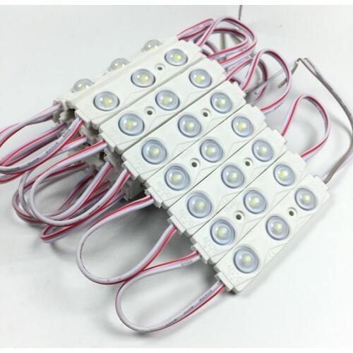 Pure white 2835 3LED injection led module 12V with lens Waterproof IP67 1.8w LED Modules Lighting for Shop banner billboard