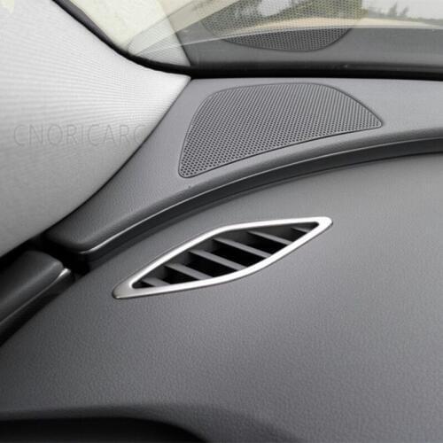 CNORICARC Car Air Conditioner Outlet Frame Decorative Strip For Audi A6 C7 2012-18 Stainless Steel Air Outlet Cover Trim