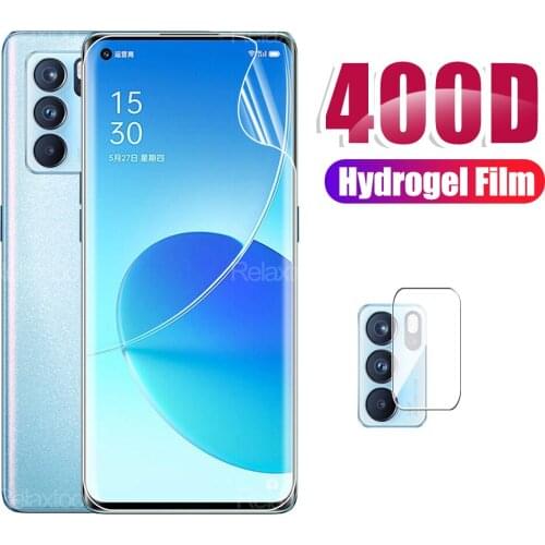 2 in 1 Hydrogel Film For Oppo Reno 6 Pro 6.55" Reno6 6Pro Safety Explosion-proof HD Screen Protector Full Cover Film Not Glass