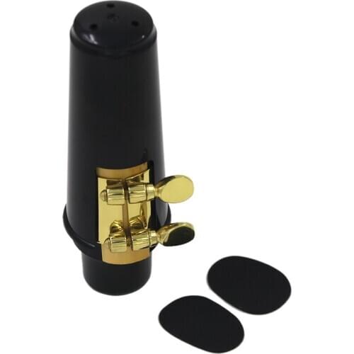 Alto Sax Saxophone Mouthpiece Plastic with Cap Metal Buckle Reed Mouthpiece Patches Pads Cushions