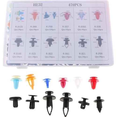 470 Pieces 12 Sizes Car Body Push Pin Fastener Trim Moulding Clip For Toyota Lexus