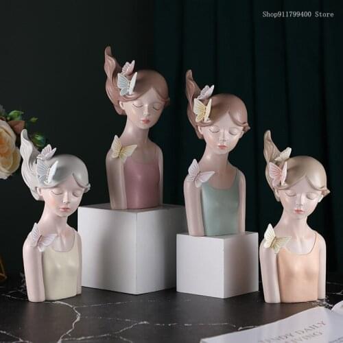 Butterfly Girl creative home resin decoration living room tea table TV cabinet bedroom small fresh