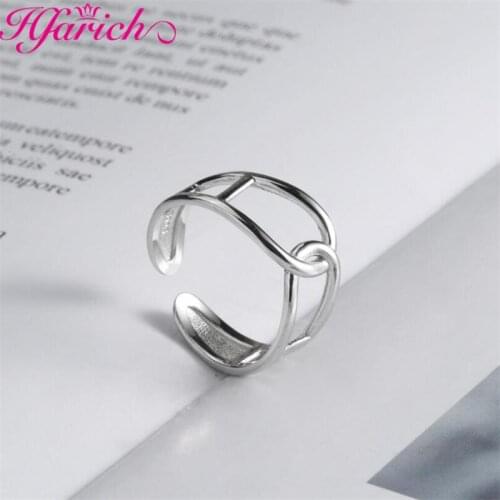 Minimalist Knotting Cross Open Finger Ring Silver Color Geometric Adjustable Jewelry For Women Girls Party Accessories Gift