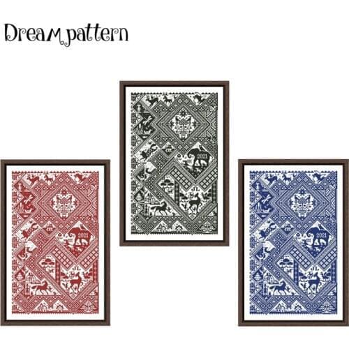 Jigsaw forest park cross stitch kits single color simple aida fabric 18ct 14ct 11ct count white canvas cotton thread embroidery