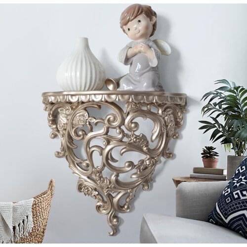 European Style Home Decorations Wall Decorative Hanging Shelves Flower Bottle Resin Crafts Figurine Miniatures Stand Holder