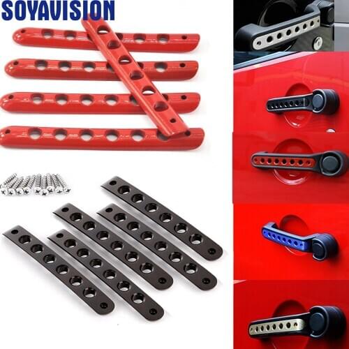 New Front Rear Door Grab Handle Inserts Cover for Jeep Wrangler JK JKU Unlimited Rubicon Sahara Accessories Parts 2007-16