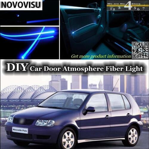 NOVOVISU For Volkswagen VW Polo interior Ambient Light Tuning Atmosphere Fiber Optic Band Lights Inside Door Panel illumination