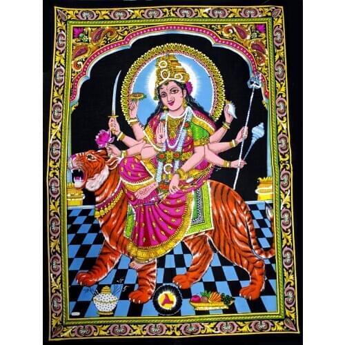 Huge Fabric Durga Ma Mother Goddess Yoga Tapestry
