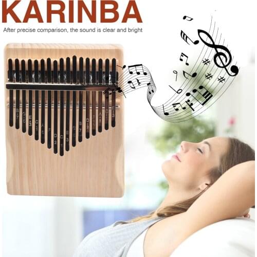 17 Keys Kalimba Beginner Thumb Piano Pine Wood Mbira Body Musical Instruments Kalimba Piano for Kids Children Gifts