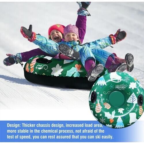Christmas Gift Inflatable Ski Ring Winter Toy Thickened Inflatable Ski Rings High Elastic Outdoor Sports Skiing Accessories