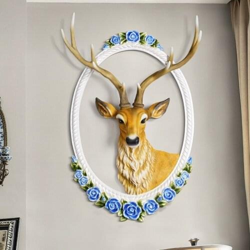 Nordic lucky deer head and metope adornment to hang the sitting room TV setting wall hanging wall act the role of porch