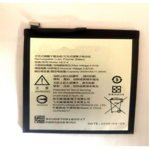 3000mAh HE314 Replacement Battery For SHARP AQUOS Z2 A1 FS8002 Built-in Li-Polymer Batterie with repair tools