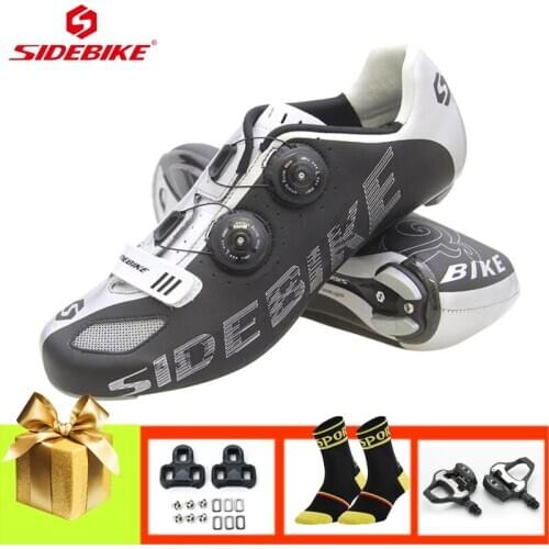 SIDEBIKE cycling shoes road men women carbon fiber sole breathable self-locking bicycle pedals outdoor riding bike sneakers