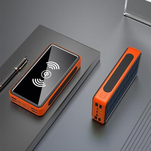 50000mAh Solar Power Bank Solar Charger Qi Wireless Charging USB Type C External Battery Powerbank for iPhone Xiaomi Poverbank