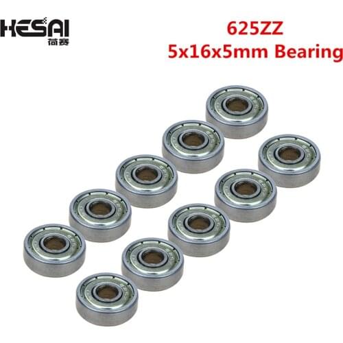 10pcs Double Shielded Miniature GCR15 Steel Single Row 625ZZ P0.ZV1 / ABEC-1.Z2 Deep Groove Ball Bearing 5*16*5 5x16x5 625 ZZ 2Z