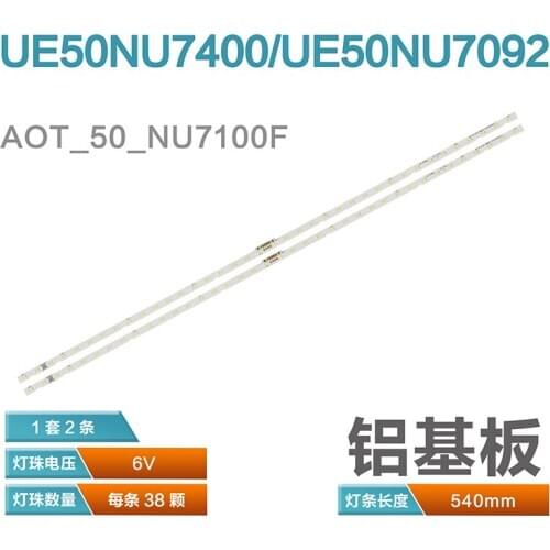 2 PCS LED de retroiluminación para Samsung UN50RU7100 UE50NU7100 UE50NU7020 50NU7400 BN96-45952A 45962A UN50NU7100 LM41-00564a 4