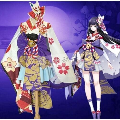 2020 Popular Onmyoji Snow Girl Moon Sakura Full Kimono costume A