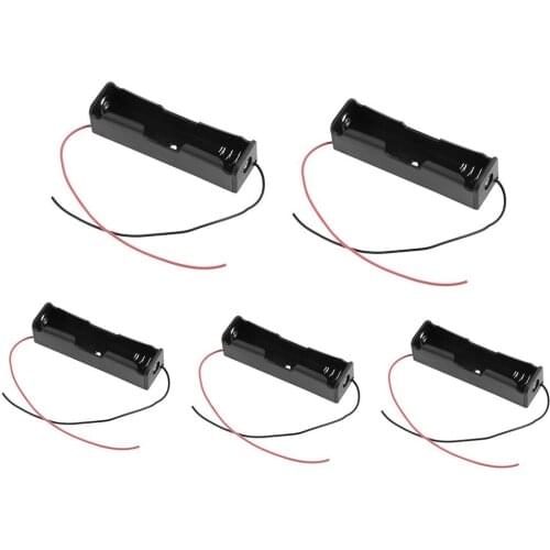 5pcs Single Slot 18650 Battery Holder Power Bank Plastic Storage Box Case Batteries Storage Box Housing Case